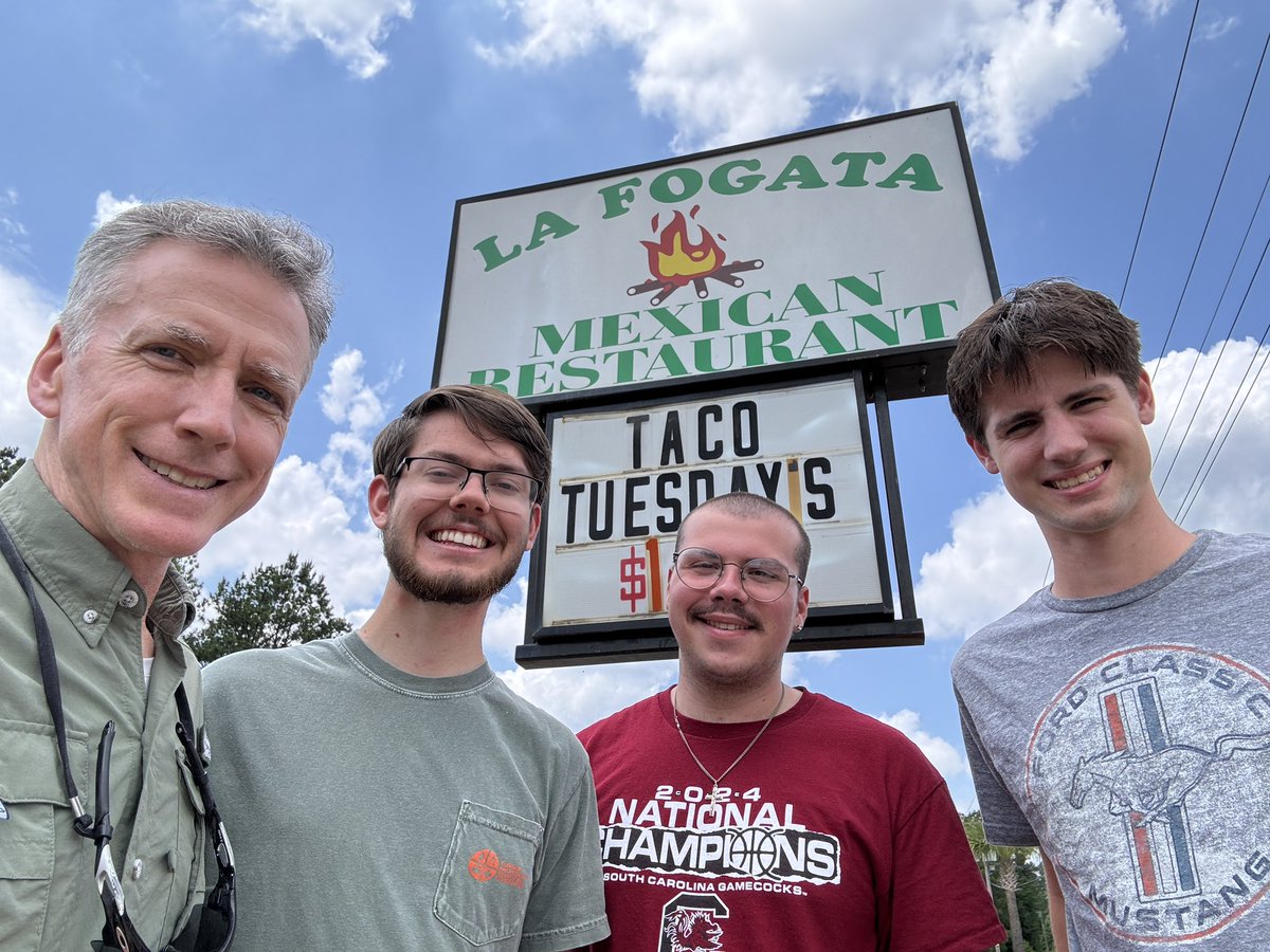 barrylindler's tweet photo. Great kick off to summer and a break from grading AP Exams- lunch with this 🐐 herd while they are home for the summer from Clemson and USC! Love keeping in touch! #dfhsstem @dutchforkhigh @LexRich5Schools @DFHSSTEM https://t.co/RmJwkfiMGO