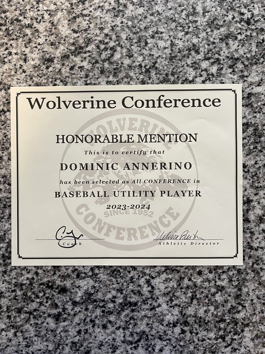 AnnerinoDom19's tweet photo. The high school season ended on Saturday. I started the season off a bit slow, but made adjustments and got hot in May. Here are my end of season stats and some clips that I haven’t posted already. I also earned an honorable mention award in the Wolverine conference. https://t.co/w3F4QA5VBy