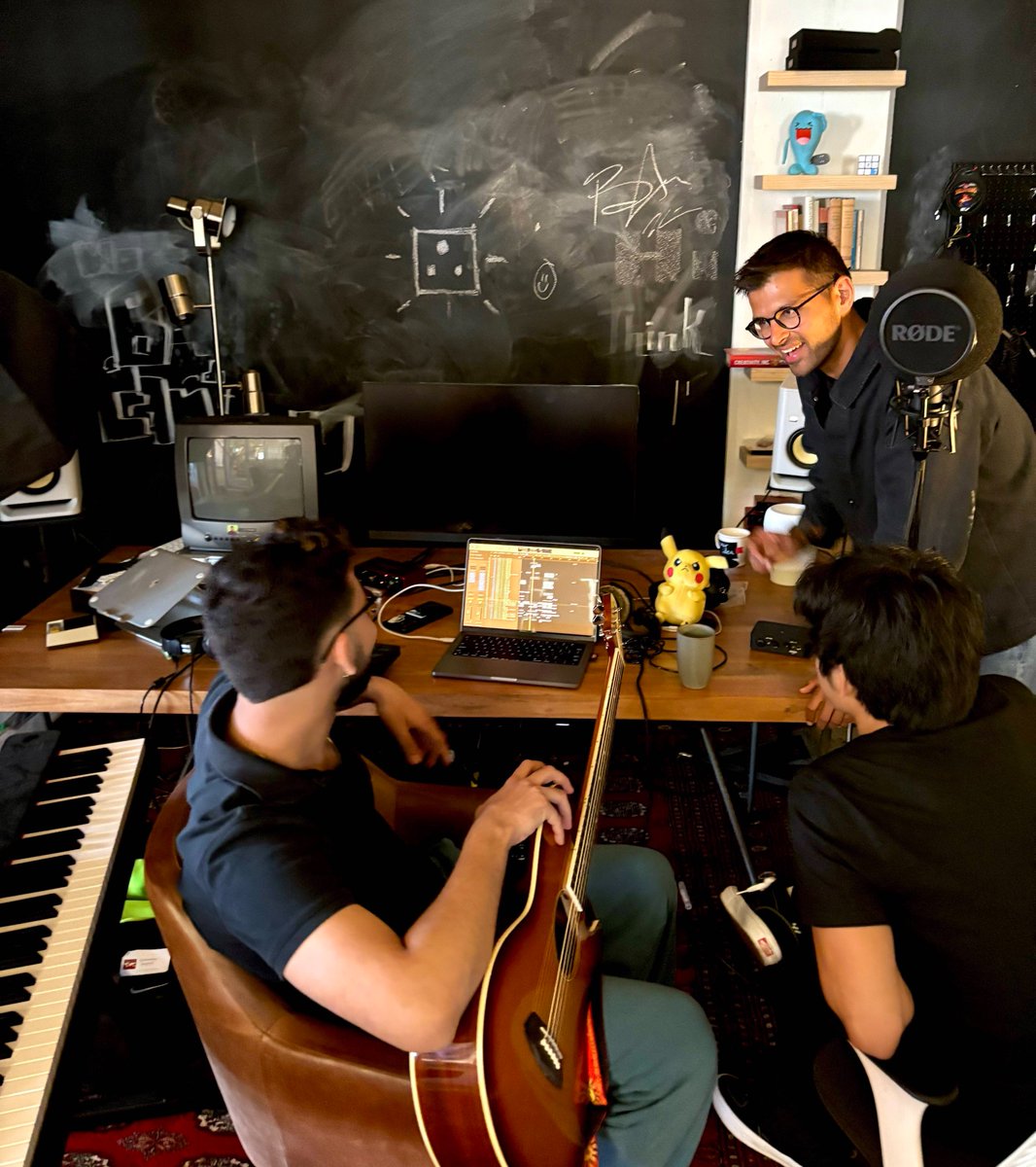 FarzaTV's tweet photo. recording an original song for @_buildspace.

it's an anthem for the underdogs -- hindi pop x anime x hip hop.

releasing on spotify + apple music on june 15. https://t.co/5ywuIWRug5
