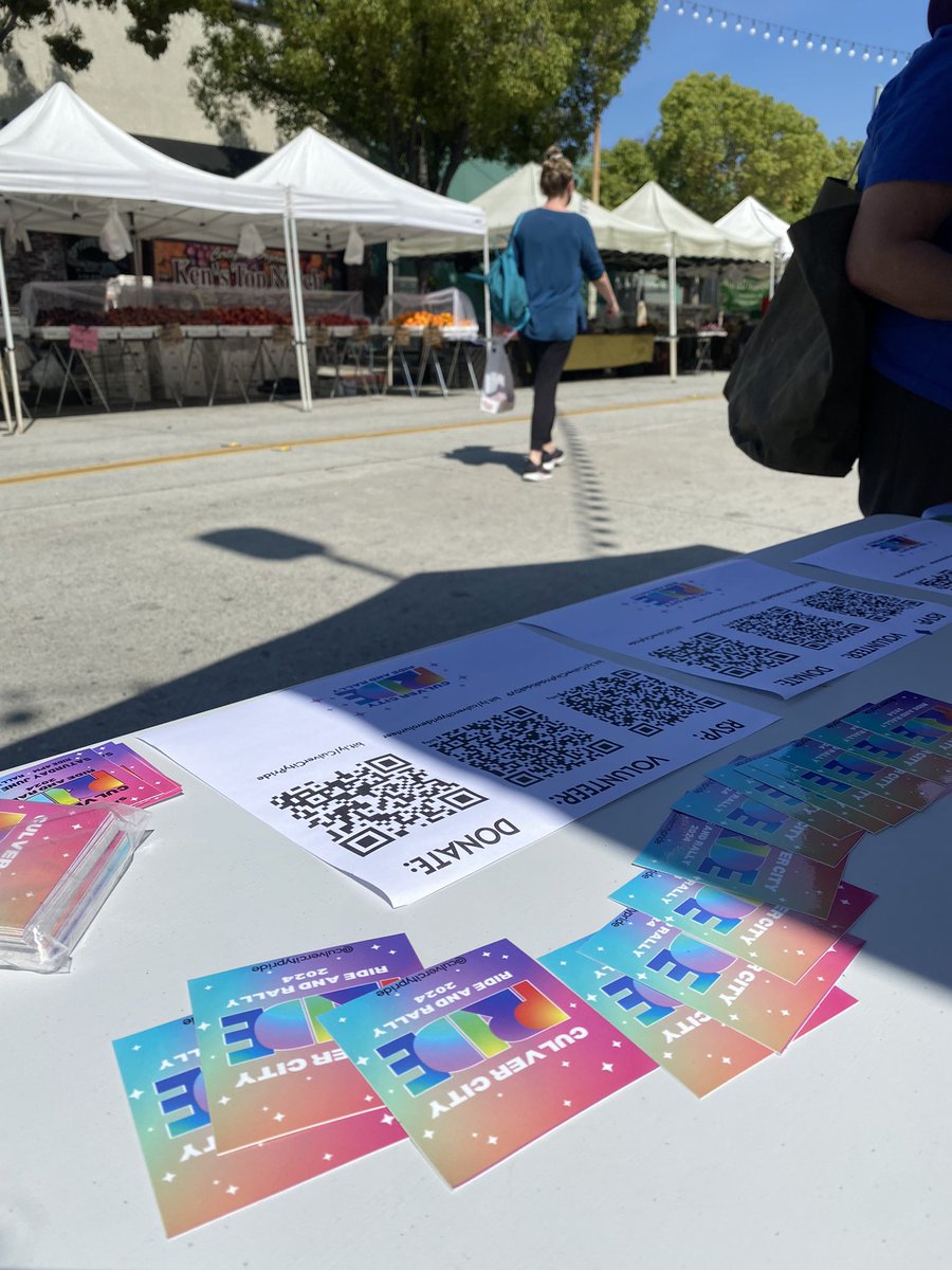 We are at the Culver City farmers market! Come say hello sometime before 7PM! If you follow our socials, you get a free sticker 🏳️‍🌈❤️✨