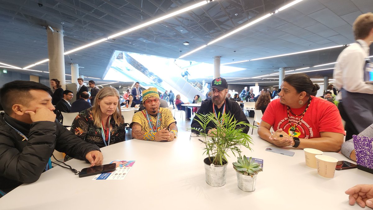adrien4ej's tweet photo. Honored to be at the #SB60 #UNFCCC climate negotiations in Bonn this week with colleagues from @jtalliance @IENearth @ggjalliance. We are out here fighting for a #JustTransition, #IndigenousRights and #HumanRights, and demilitarization. There is no #ClimateJustice under genocide. https://t.co/zZI5m35fCd