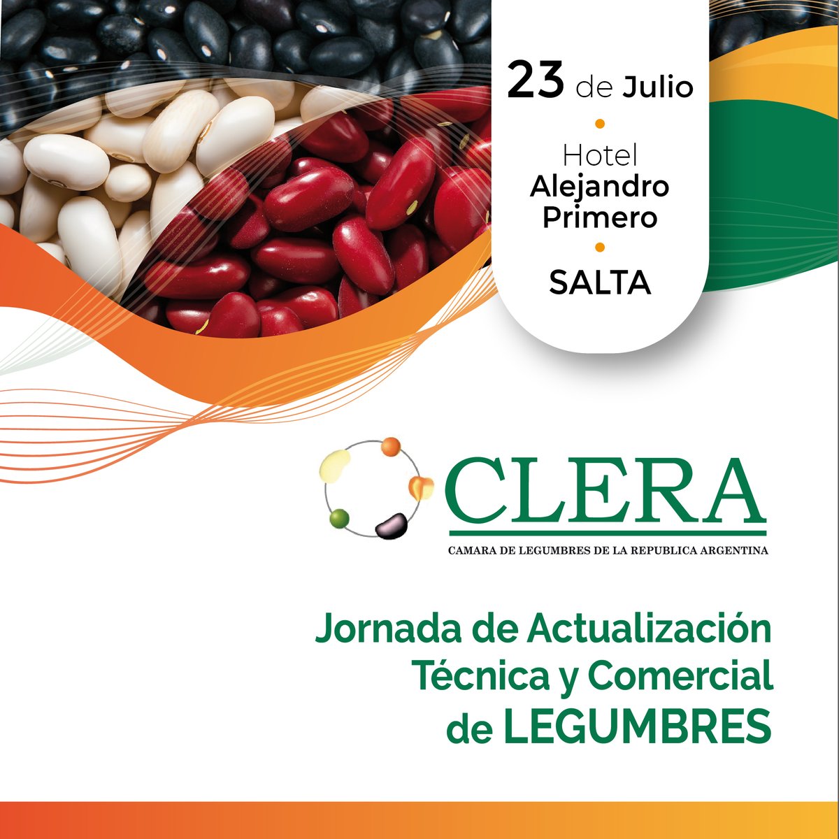 legumbres's tweet image. 📅 Agendate - 23 de Julio, se viene una nueva Jornada de Actualización Técnica y comercial de Legumbres.  

📌 Hotel Alejandro Primero - Salta  

💻 forms.gle/qUgHs6U173ehvv…