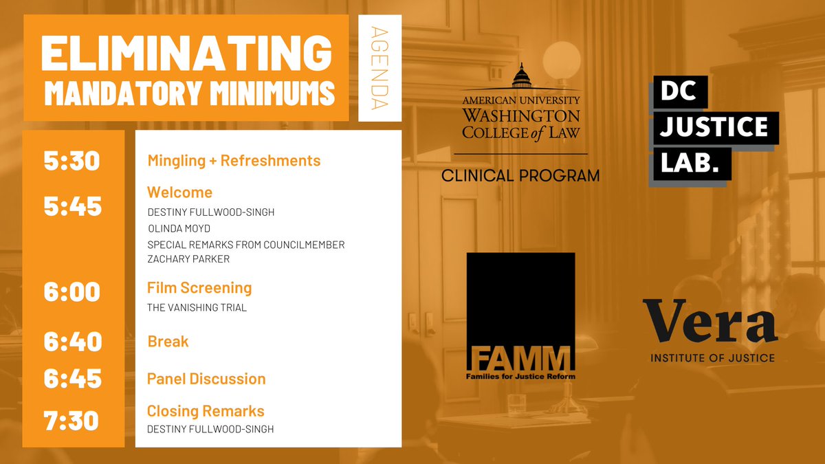 DestinyASingh's tweet photo. Our panel features Alexandra Bailey (@SentencingProj), Mona Sahaf (@verainstitute), and Bryant Woodland @secondlookdc). Our panelists wear many hats as advocates, survivors, the formerly incarcerated, and former prosecutors. #mandatoryminimums @DCJusticeLab https://t.co/fUhVsTjQs9