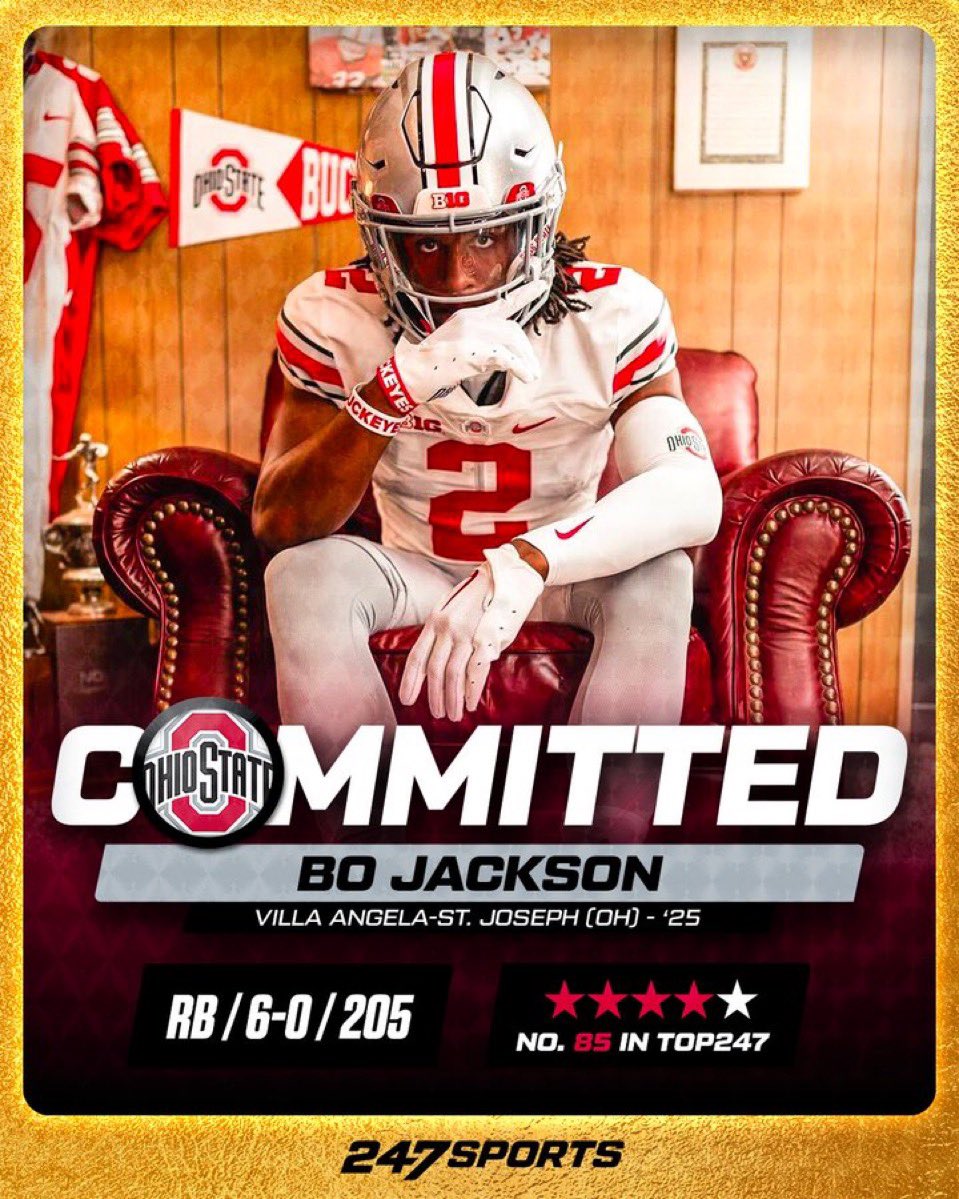 Bucknuts247's tweet photo. .@BoJackson2025, one of the best players in Ohio, is staying home after committing to the #Buckeyes. https://t.co/uG8FAKWmba