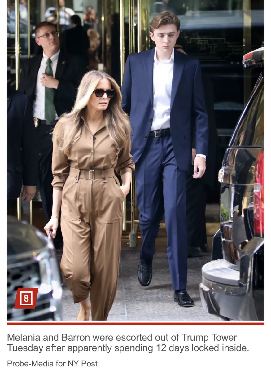 RonFilipkowski's tweet image. She had to wait until Trump was in Florida before it was safe to leave her penthouse.