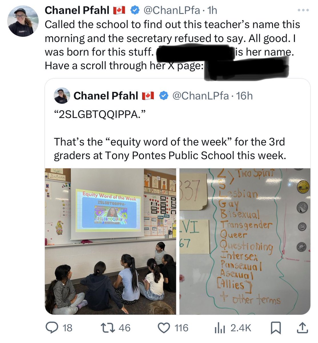 This behaviour seems designed to get someone hurt. 
#OntEd