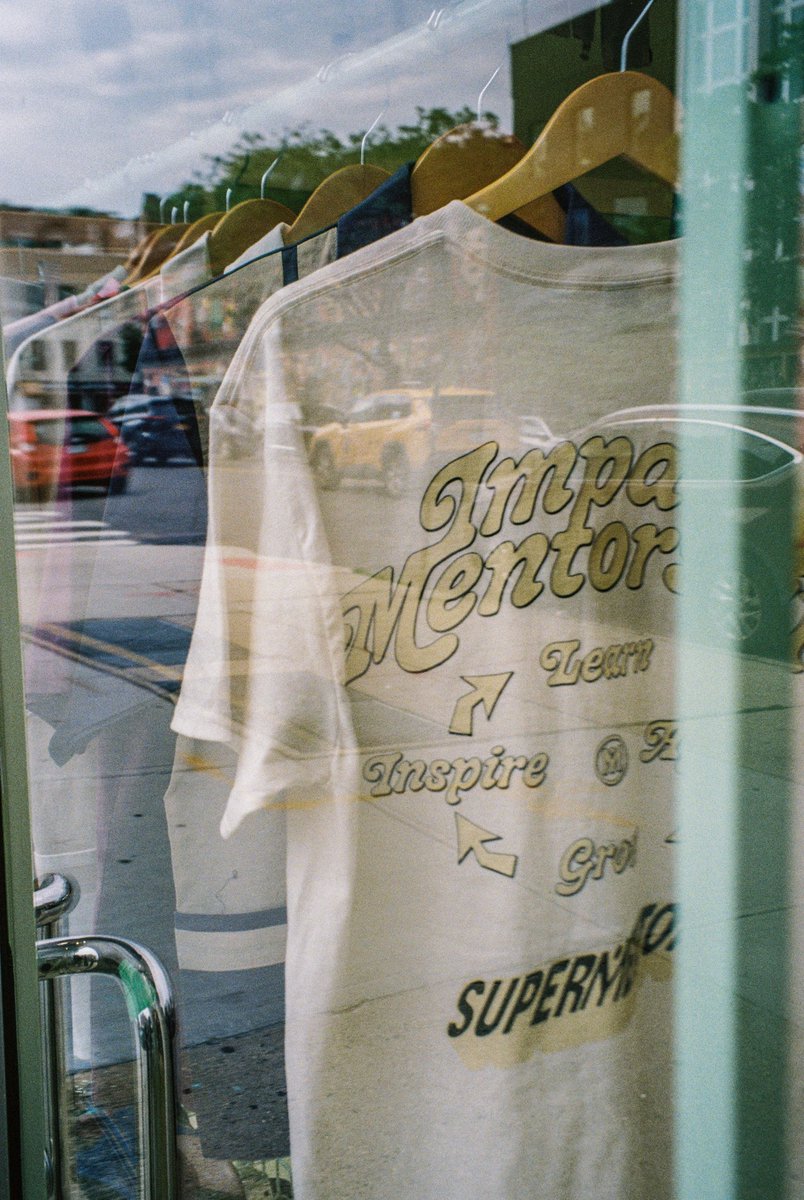 Me in the KidSuper x impact mentorship t-shirt I designed — for the first ever impact summit event in NYC.🗽🖤