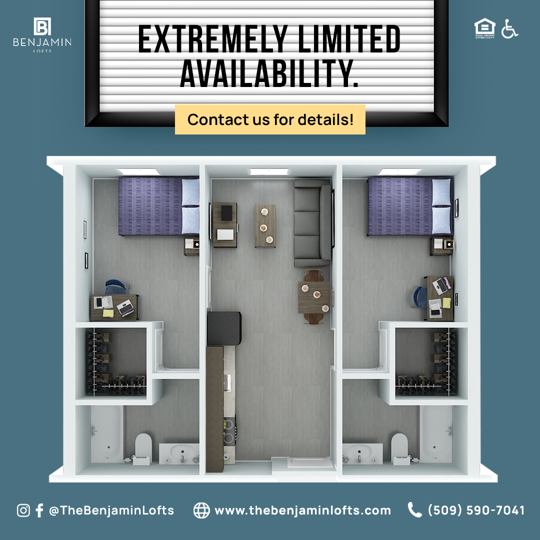 Wanting to find something close to EWU? Quickly start and finish an application to get into our lowering amount of space. Hurry before we hit capacity!!

#TheBenjaminLofts #BenjaminLofts #ShowMeTheBenjamin #CheneyWA #fyp #Rentable #EWU