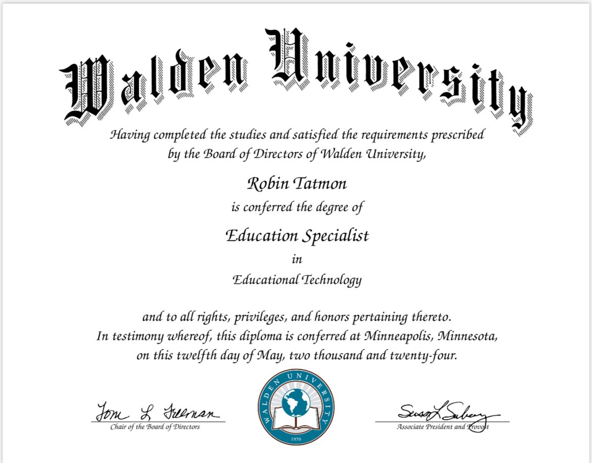 ed_techconsult's tweet image. Well, look what finally came in. 🥹🎓🥰 #DrTatmonLoading #EducationSpecialist #EdTechLeader #lifelonglearner