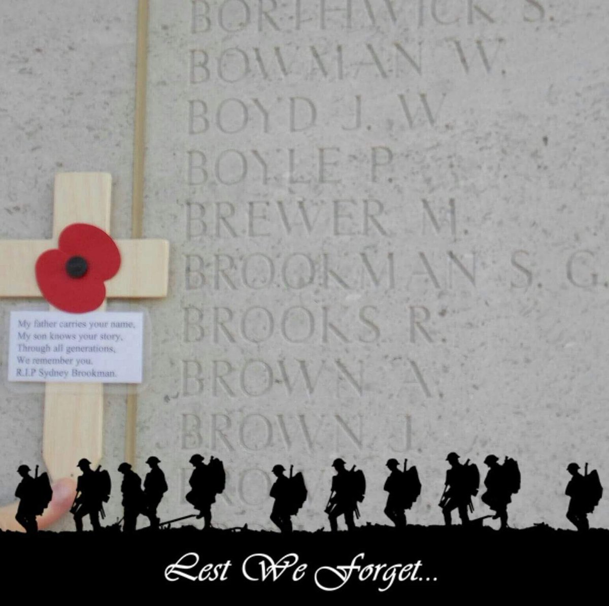 My friend kindly placed a poppy and my message at the Helles Memorial.  #AncestryHour <a href="/Gallipoli100/">Gallipoli Association</a>