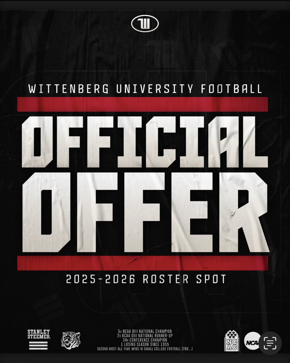 Blessed to receive an offer from Wittenburg University! All Glory To God. 
<a href="/CometCoachWhite/">TWhite</a> <a href="/JoeNemith3/">CoachJoeNemith3</a>