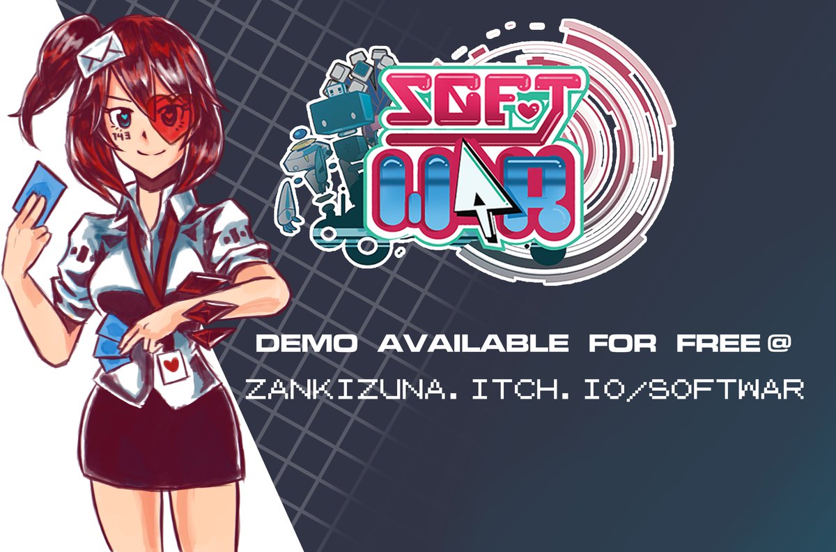 The Demo of SoftWar has been updated. 
Some new Gameplay features were implemented and bugs were fixed. The story stops at a brief part after meeting a new Virus character (Not final).
There's still so much lacking. If you find bugs please tell me!!
zankizuna.itch.io/softwar