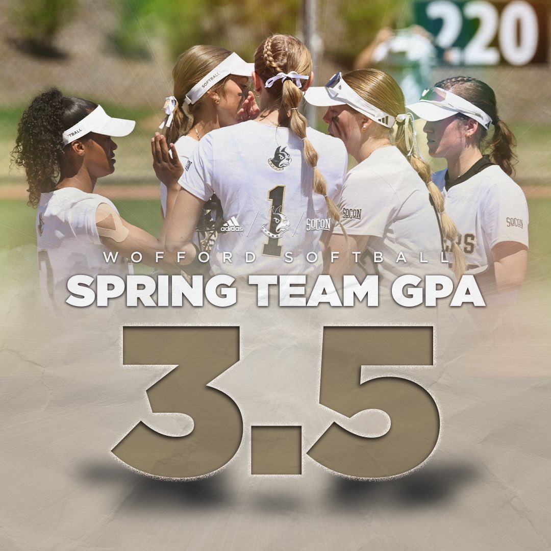 WoffordSoftball's tweet photo. Getting it done on the field and in the classroom 📚

Our final spring team GPA came in at a 3.5! We also had an amazing 5 players with a PERFECT 4.0! 

It’s a great day to be a Terrier ✨ https://t.co/keNBrjPXUI