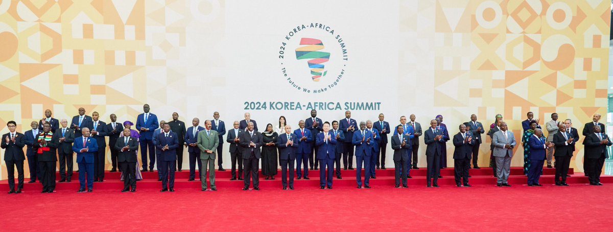 MeneWamkele's tweet photo. I had the honour to address the 2024 #KoreaAfricaSummit, taking place in Seoul from 4 to 6 June under the theme "The Future we make together : shared Growth, Sustainability, and Solidarity. 

I shared with the esteemed audience that the #AfCFTA represents #Africa’s ambition…1/4 https://t.co/pKyvr6cD1z