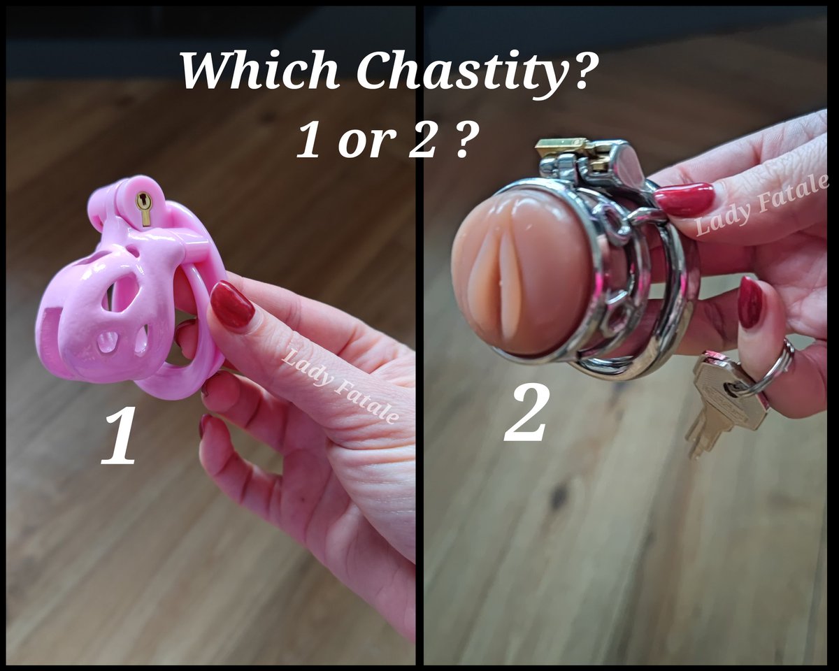 onlinefemdom's tweet photo. Which Chastity would you choose ? 😉

Keyholder Lady Fatale https://t.co/50NRbPTtJf