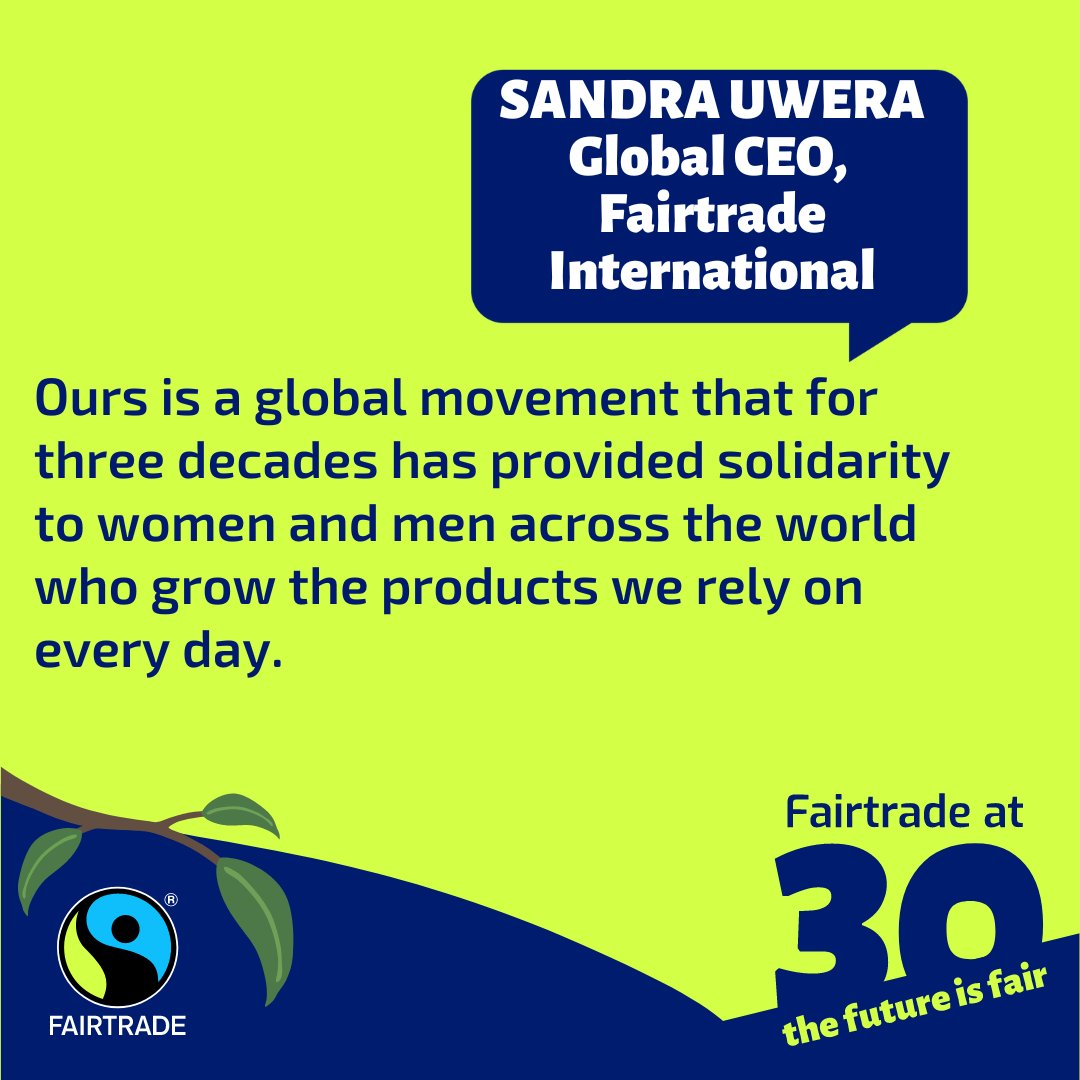 Fairtrade Foundation (@fairtradeuk) on Twitter photo Tonight we hear from <a href="/FAIRTRADE/">Fairtrade Intl</a> Global CEO <a href="/Fairtrade_CEO/">Sandra Uwera</a> at our 30th celebration event.
She explains how farmers and workers are the beating heart of our movement, and that it is their voices which have been central to the direction we have taken over 30 years.
#Fairtradeat30 Tonight we hear from <a href="/FAIRTRADE/">Fairtrade Intl</a> Global CEO <a href="/Fairtrade_CEO/">Sandra Uwera</a> at our 30th celebration event.
She explains how farmers and workers are the beating heart of our movement, and that it is their voices which have been central to the direction we have taken over 30 years.
#Fairtradeat30