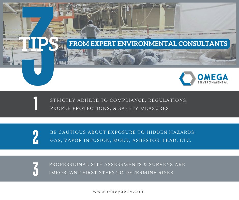 OmegaEnviron's tweet photo. 🌿 Environmental Expert Tips from Omega 🌍
 
Learn More at https://t.co/AZl5UikyIw
 
Are you ready to tackle environmental and hazardous materials challenges head-on? Here are three key tips from the experts at Omega Environmental:
 
#EnvironmentalExpertise #SafetyFirst 🛡️👷‍♂️ https://t.co/6zUi6W4KI7