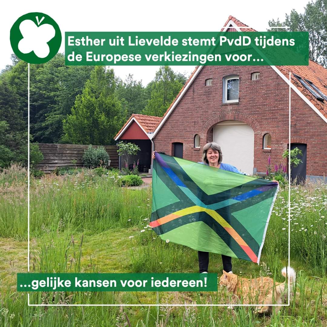 Lid van ons netwerk, campagneleider #EP24 voor #Gelderland en kandidaat op de mooie lijst van #PvdD 💪🏻

📢 <a href="/EstherGr65/">Esther Groenewegen</a> uit onze mooie #Achterhoek 

#Stemadvies