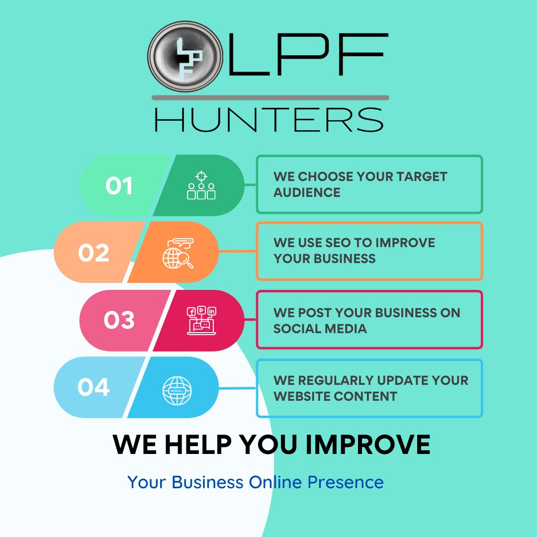 Creating content is good, but you still need to do more to keep the blood flowing on the internet. 🌐
LPF Hunters can help you set up SEO, campaign management, analytics, and reporting! 👍😀
Learn more! lpfhunters.com  
#content #marketing #socialmedia #insta