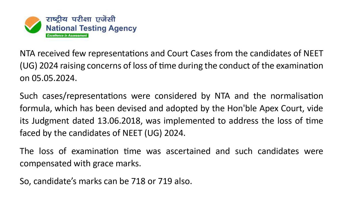 National Testing Agency tweet media