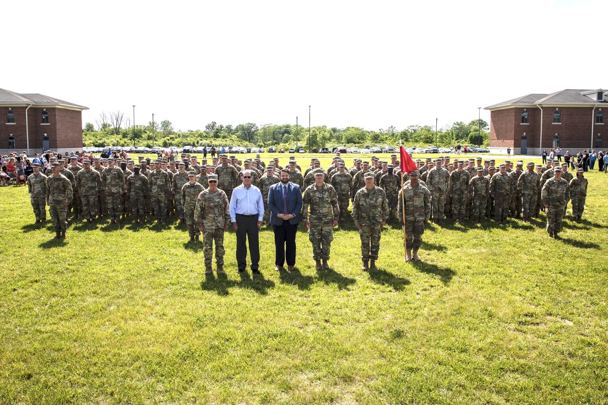 HoosierTAG's tweet photo. We take pride in the professionalism of the @NationalGuardIN 252nd Support Maintenance Company as they depart for their mission in Kuwait. @SenatorBraun and I recently joined the unit and their families and friends for the departure ceremony at Camp Atterbury. https://t.co/uoGPdRBkxV