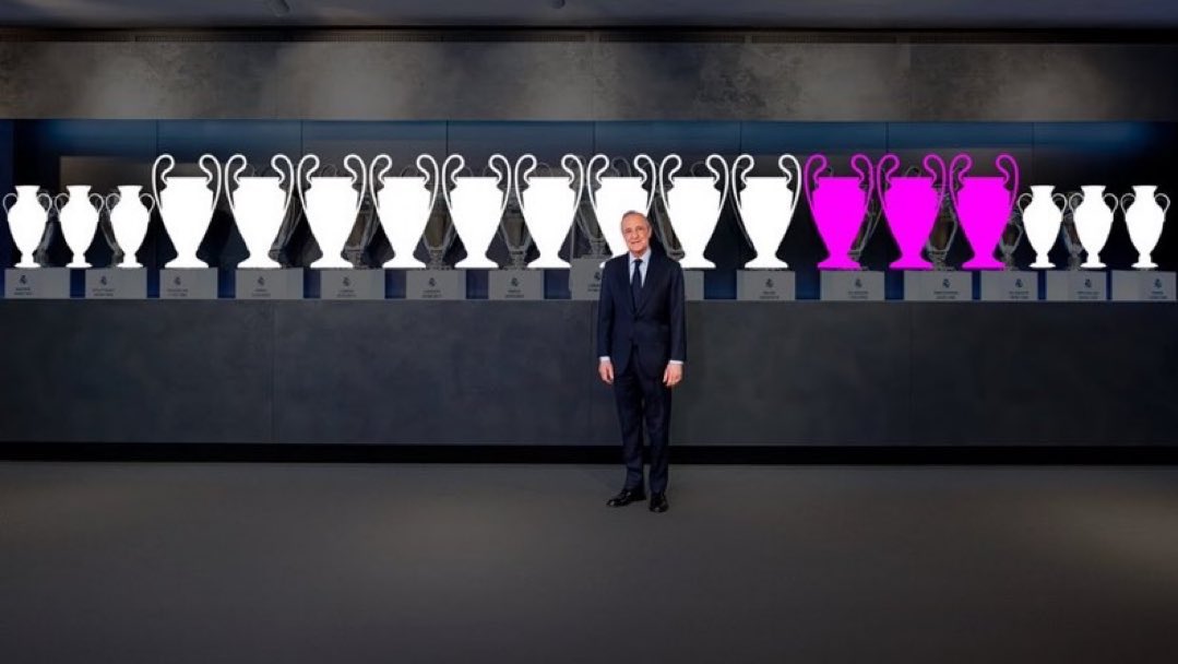 Real Madrid has a problem, their current trophy cabinet can only accommodate 3 UCL trophies. 😥