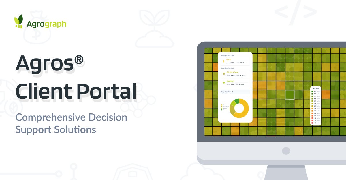 Agrograph's tweet image. Through our Agros® Platform, partners benefit from the Client Portal, an exclusive offering powered by our proprietary Agros® Technology.  Get an inside look at hubs.ly/Q02tcFkw0