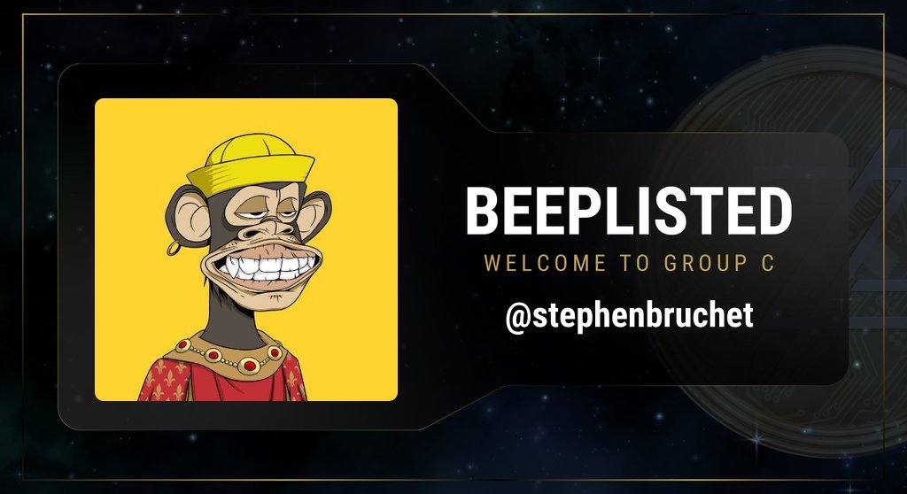 Congratulations <a href="/stephenbruchet/">p1nch3d</a> 🎉

• Welcome to Group C of <a href="/BeepList/">Beep List</a> 🤖
<a href="/Botzcoin/">BOTZ</a> <a href="/BeepBoopBotz/">Beep Boop</a> $BOTZ