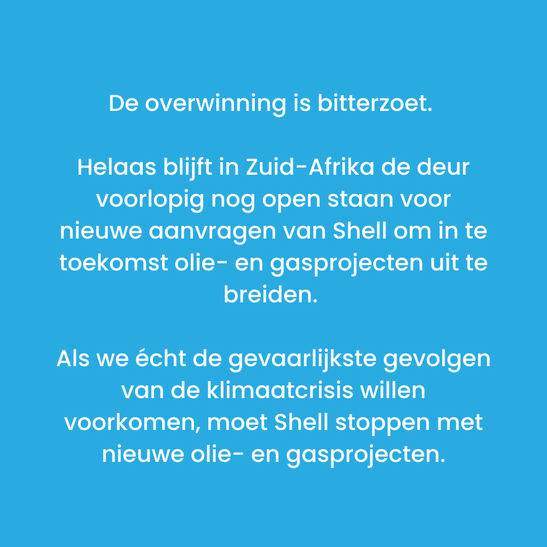 milieudefensie's tweet photo. Goed nieuws uit #ZuidAfrika! ⭐

Vissers er activisten wonnen hun rechtszaak tegen Shell. Als gevolg mag Shell niet meer boren naar olie in het 'Wild Coast' gebied in de Oostkaap. 👇

#Shell #WildCoast #rechtszaak #FossieleEnergie https://t.co/TXozhkwQJi