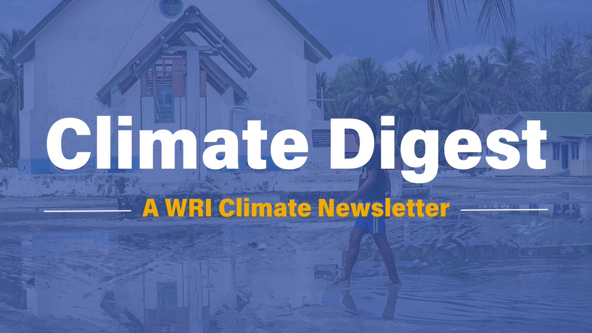 WRIClimate's tweet image. The new edition of WRI&apos;s #ClimateDigest is here 📰 🌍 

In this edition, you will find stories about the new climate finance goal, GHG marine pollution, and the cost of reaching net-zero. Read the newsletter here: bit.ly/3Rfm1LD