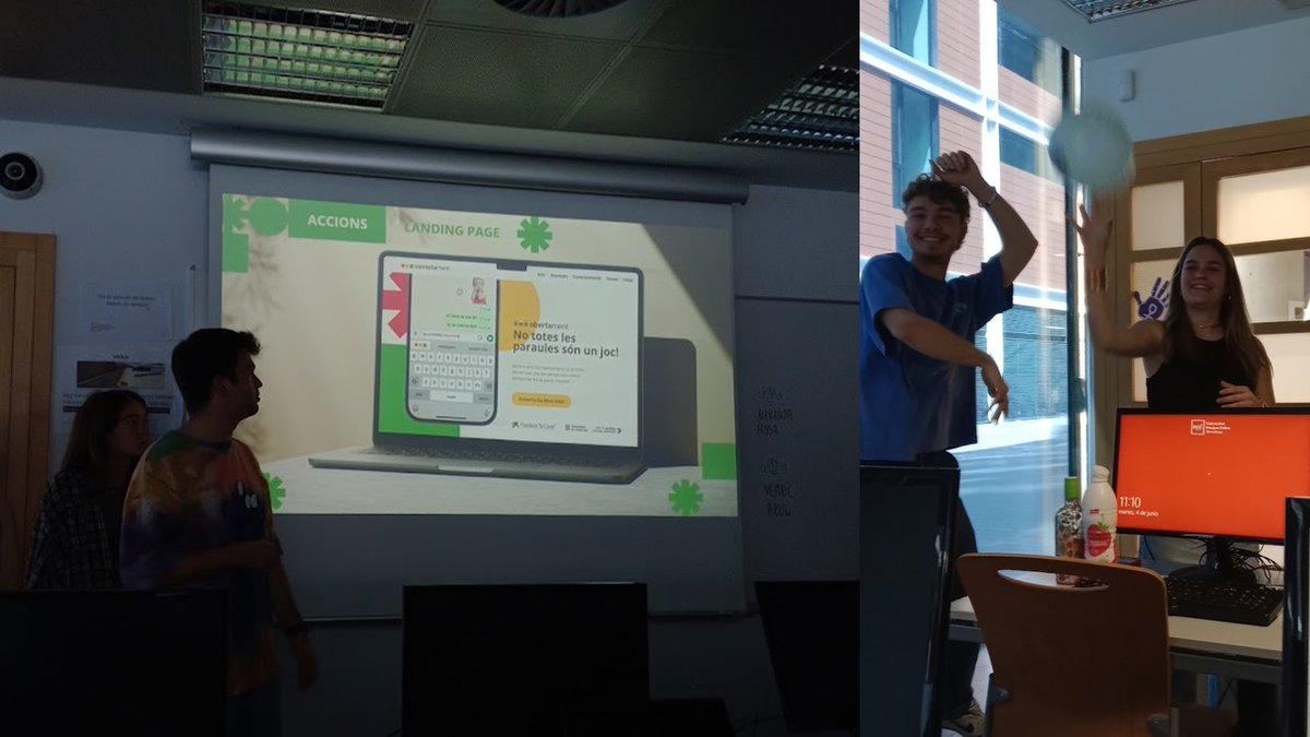 Darrer dia de classe a la <a href="/UPFBarcelona/">UPF Barcelona</a>  <a href="/comunicacioUPF/">Comunicació UPF</a> amb les presentacions dels treballs finals de l'assignatura on els estudiants han presentat els seus prototips d'#Apps i les respectives campanyes de comunicació. Com sempre han estat brillants 👏
#interactius #marketing