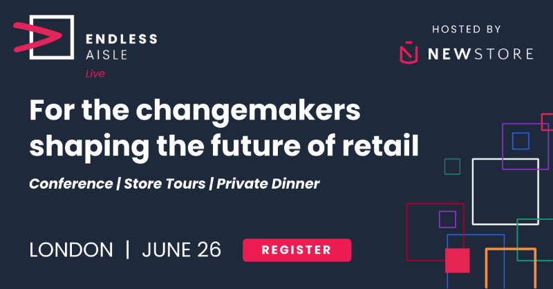 newstoreinc's tweet photo. Retailers, get ready! The first-ever Endless Aisle Live is coming to London. 

Industry insights ✅
Networking opportunities ✅
Actionable strategies ✅

Join us for this interactive event experience. Retailers attend for FREE!