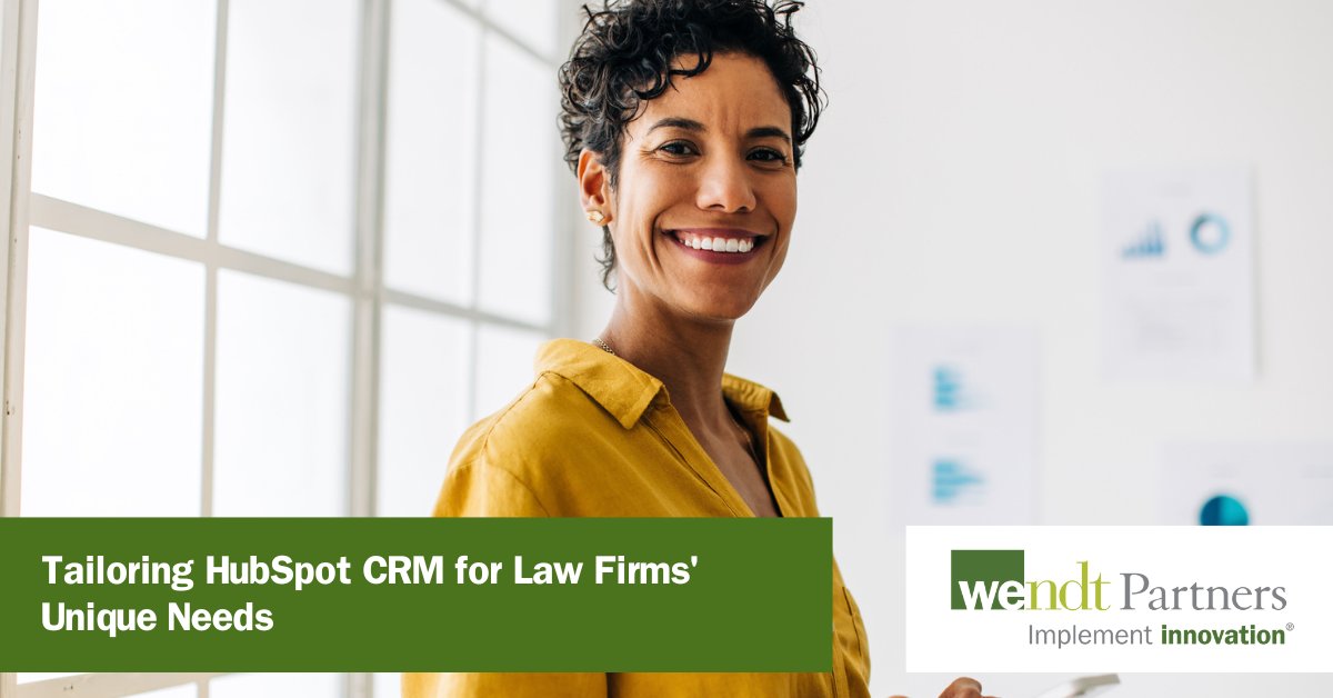 WendtPartners's tweet image. Transform your law firm with HubSpot CRM customized just for you! Manage clients, automate tasks, and protect sensitive data effectively. Learn how to customize for your needs. hubs.ly/Q02zwMfy0
 #HubSpotCRM #LawFirms #CustomCRM #LegalTech #ClientManagement