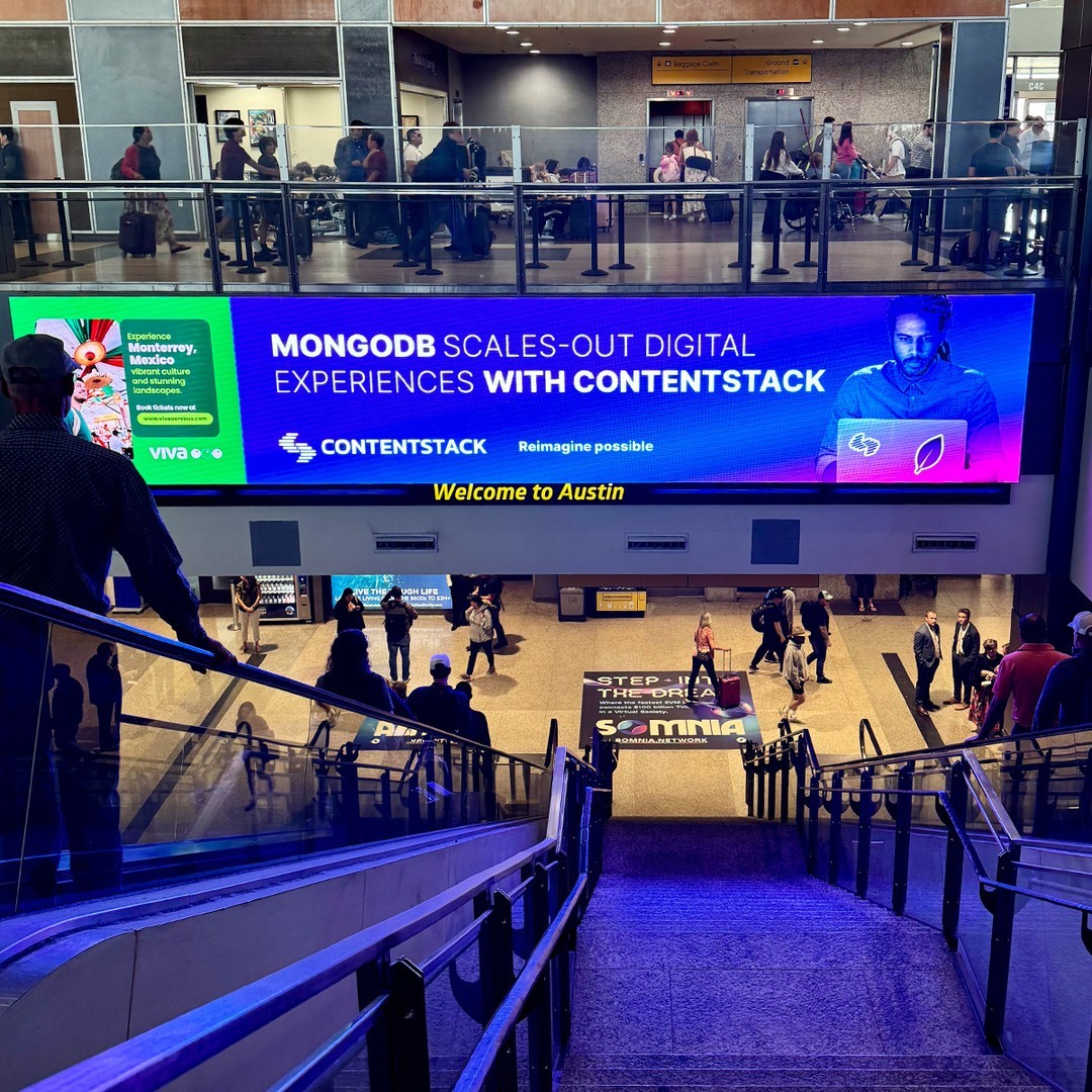 Contentstack's tweet image. ContentCon attendees, make sure to keep your eyes up as you pass through the Austin airport 👀👀

#ReimaginePossible #ContentCon2024