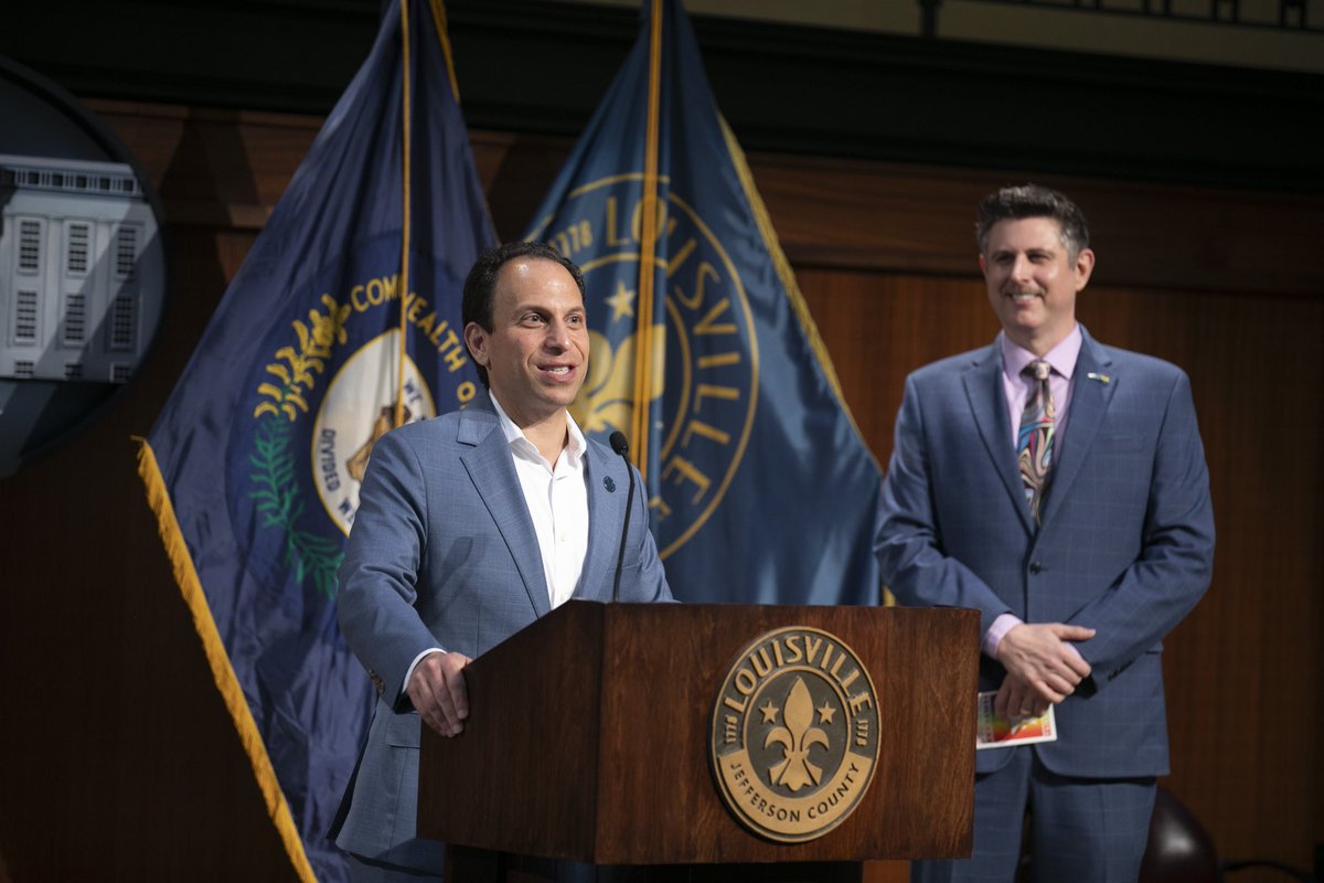 LouisvilleMayor's tweet photo. For this week's Louisvillian Doing Good, I’m proud to recognize Chris Hartman for his incredible work with the Fairness Campaign. Chris, your dedication to making Louisville a welcoming place for everyone is truly inspiring. @FairnessCamp https://t.co/Bn6uR2JxhK