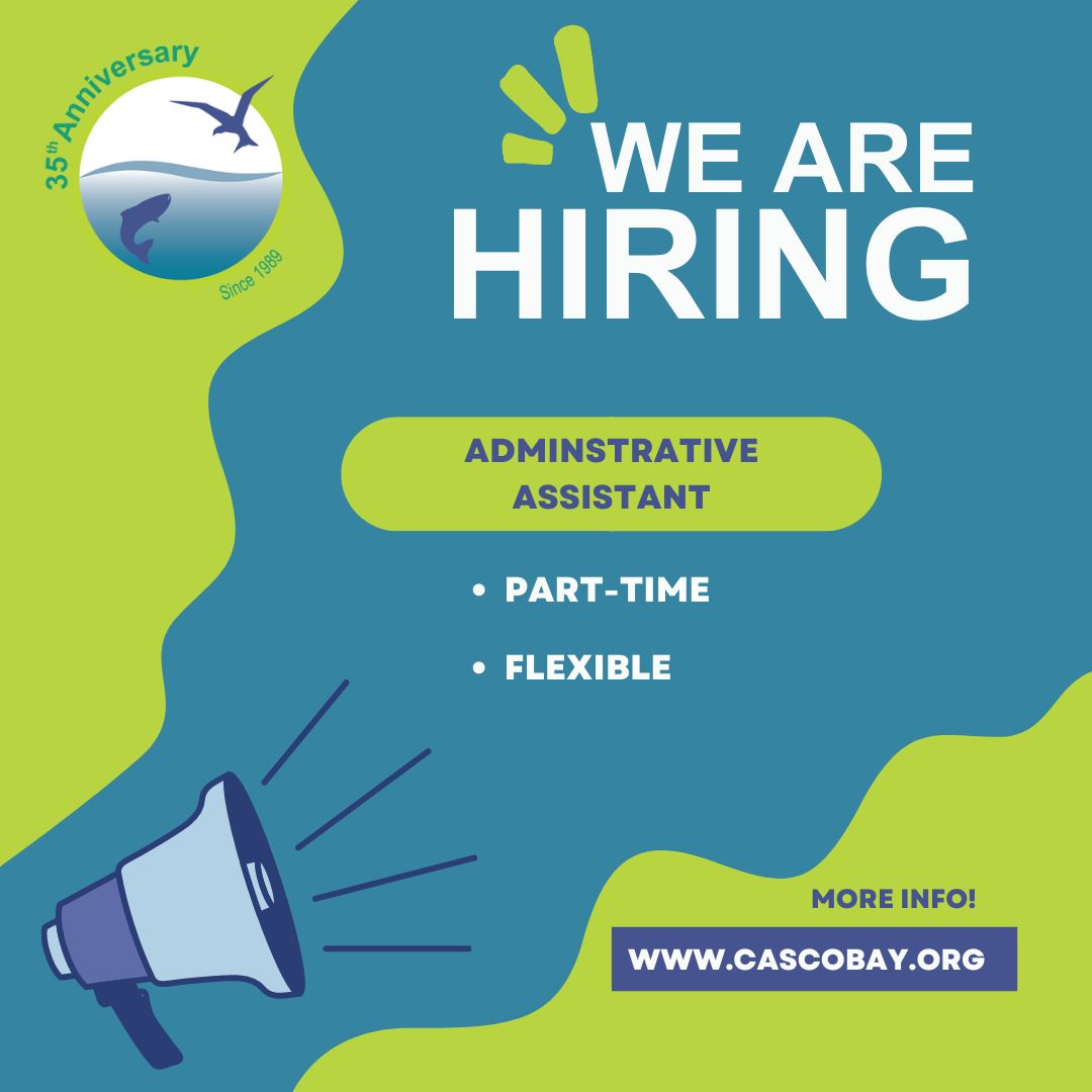 Do you know someone who cares about Casco Bay and is looking for a flexible, part-time job? Friends of Casco Bay is searching for an Administrative Assistant. cascobay.org/we-are-hiring-…