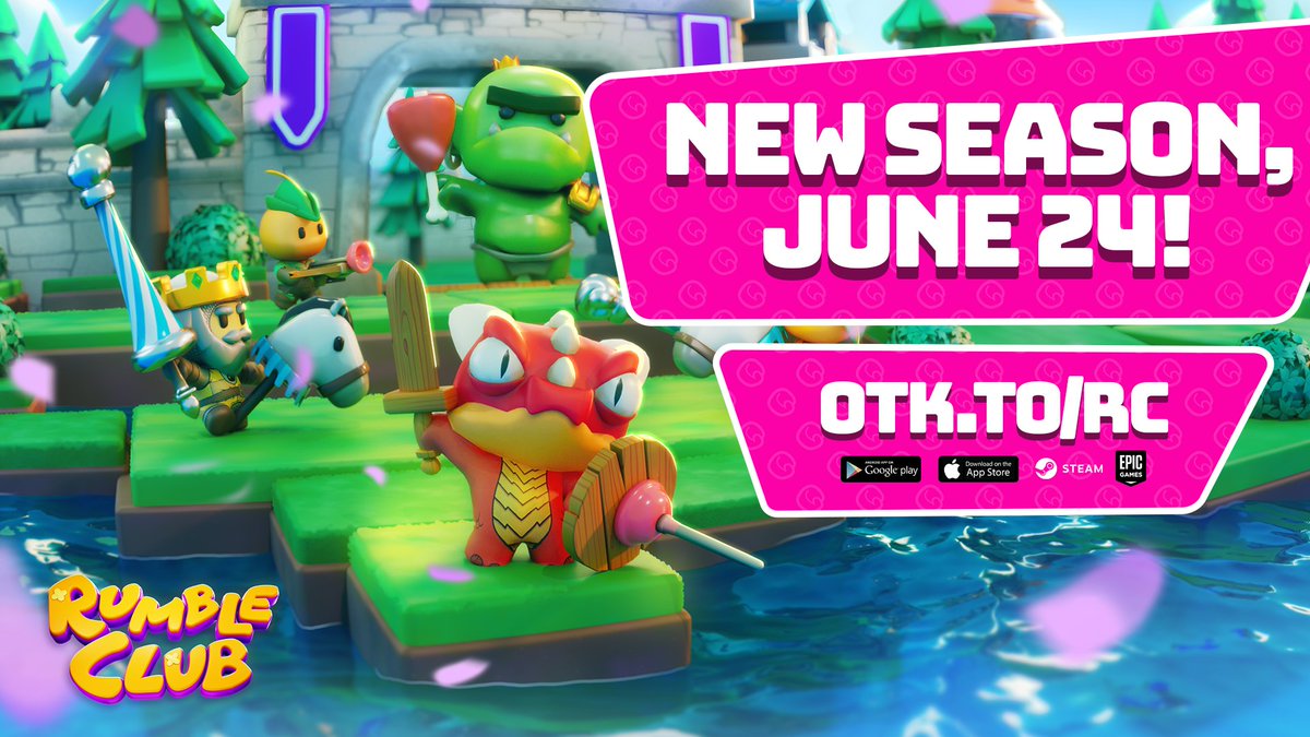 It’s happening, Punchies! Season 2 of Rumble Club is coming on June 24 🎉

GET READY: 
⚔️ New fantasy-themed cosmetics and maps 
📈 3x more cosmetics in Super Rumble Pass 
🏃 A brand way to play: RUMBLE RUN + MORE