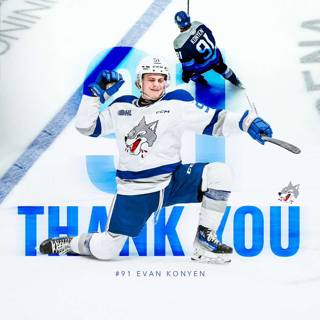 Thank you Kony 🙏
Your hard work and dedication on and off the ice has left a positive impact on your Wolves teammates and the City of Sudbury. Once a Wolf, ALWAYS a Wolf.
Best of luck in your overage season!
#WeAreWolves