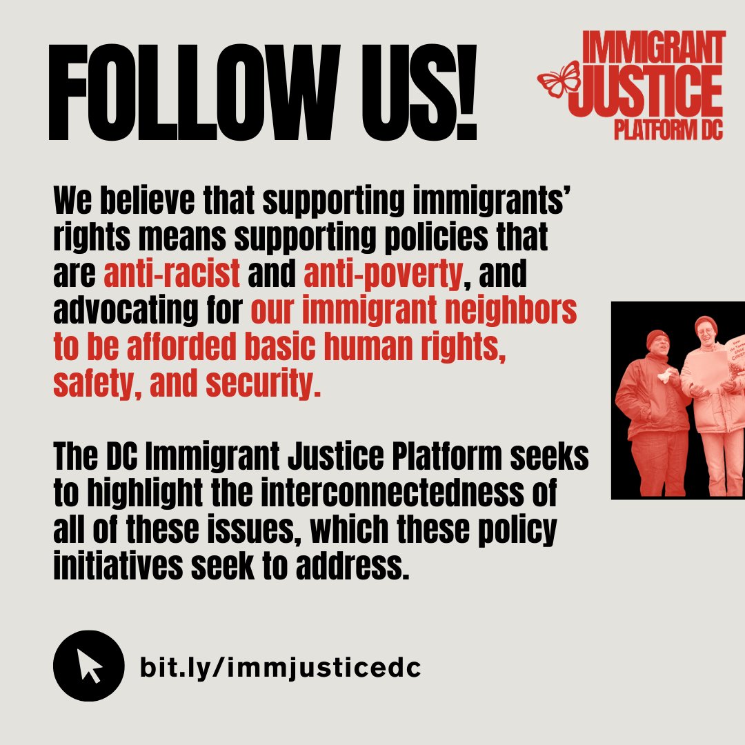 ✨Our coalition members include Beloved Community Incubator (<a href="/DC_BCI/">Beloved Community Incubator</a>) <a href="/LegalAidDC/">Legal Aid DC</a> @SolidarityDC <a href="/domesticworkers/">Domestic Workers</a> &amp; Noncitizen voters! 

We believe supporting immigrants' rights means supporting policies that are anti-racist &amp; anti-poverty, &amp; advocating for lives worth living!