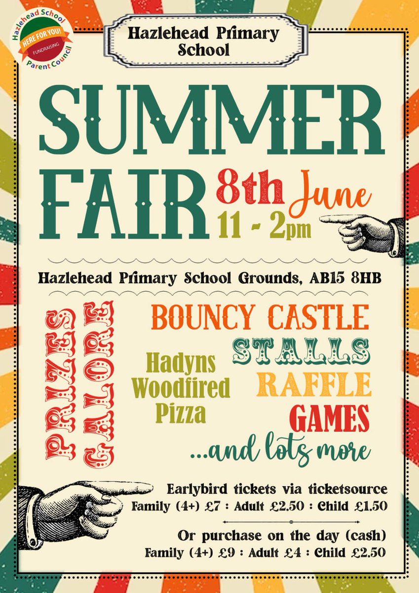 HazleheadC's tweet photo. Can you believe the Summer Fair is weekend?! There will be a lot of fun activities &amp; stalls you won’t want to miss, so buy your tickets early! ⬇️

*Fast pass entry and discounted price available

https://t.co/Utv5V3T0HR

#hhbelieve #hhcommunity #partnershipwithparents https://t.co/hBqKigv6eC