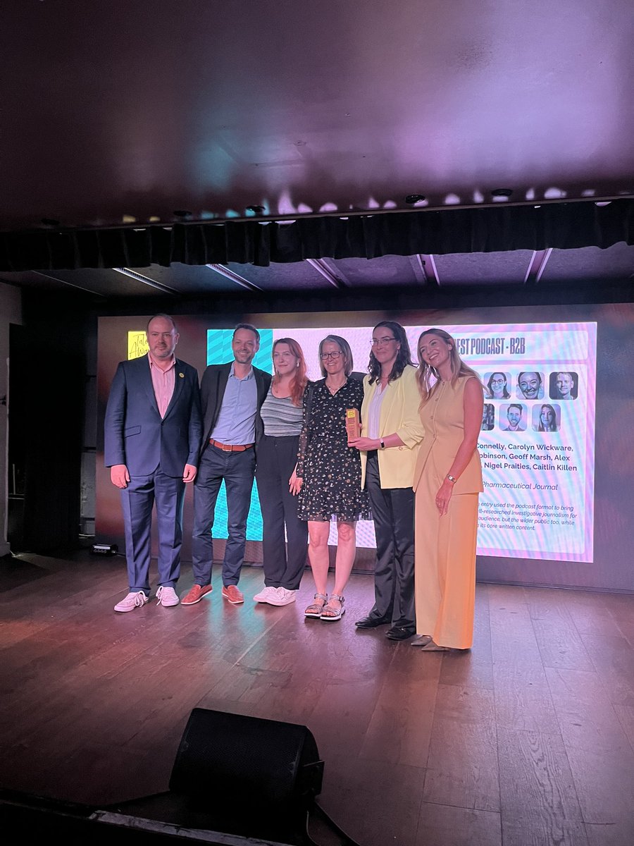David Lipanovic (@lipanovicd) on Twitter photo Masssive congratulations to the <a href="/PJOnline_News/">The Pharmaceutical Journal</a> on taking out the Best Podcast - B2B at the #BSMETalentAwards2024
<a href="/AClabburnRPS/">Alex Clabburn</a> <a href="/CaitlinKillen_/">Caitlin Killen</a> <a href="/DawnConnelly73/">Dawn Connelly</a> <a href="/cbwickware/">Carolyn Wickware</a> <a href="/geoffreylondon/">geoffreylondon</a> <a href="/robinson_julia/">Julia Robinson</a> <a href="/nigelpraities/">Nigel Praities</a> Masssive congratulations to the <a href="/PJOnline_News/">The Pharmaceutical Journal</a> on taking out the Best Podcast - B2B at the #BSMETalentAwards2024
<a href="/AClabburnRPS/">Alex Clabburn</a> <a href="/CaitlinKillen_/">Caitlin Killen</a> <a href="/DawnConnelly73/">Dawn Connelly</a> <a href="/cbwickware/">Carolyn Wickware</a> <a href="/geoffreylondon/">geoffreylondon</a> <a href="/robinson_julia/">Julia Robinson</a> <a href="/nigelpraities/">Nigel Praities</a>