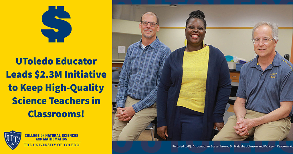 UToledo NSM (@utoledo_nsm) on Twitter photo Huge congrats to Dr. Natasha Johnson & co-PIs Drs. Jon Bossenbroek & Kevin Czajkowski, on a $2.3 million initiative to support 6-12 grade science teachers in high need districts in Ohio & Kentucky, funded by <a href="/NSF/">U.S. National Science Foundation</a> Robert Noyce Scholarship Program! <a href="/UToledo/">The University of Toledo</a> bit.ly/4c65d1H Huge congrats to Dr. Natasha Johnson & co-PIs Drs. Jon Bossenbroek & Kevin Czajkowski, on a $2.3 million initiative to support 6-12 grade science teachers in high need districts in Ohio & Kentucky, funded by <a href="/NSF/">U.S. National Science Foundation</a> Robert Noyce Scholarship Program! <a href="/UToledo/">The University of Toledo</a> bit.ly/4c65d1H