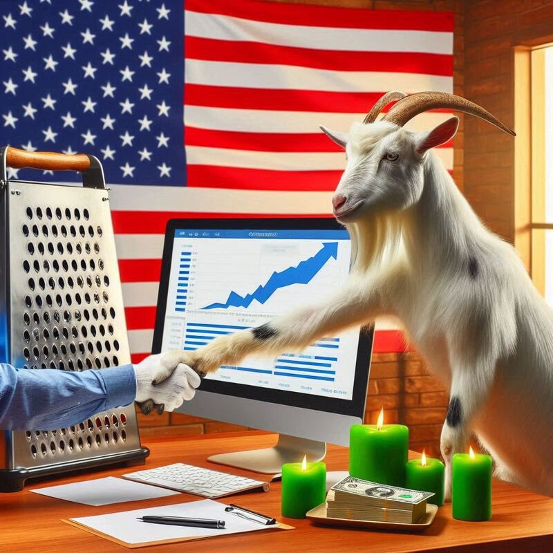 MAGA24_Token's tweet photo. @GoatTradingDex Thanks @GoatTradingDex for making it easy to create a token. 

Come and get some $MAGA24 and “Make America Grate Again”. 
No better time to buy with farming rewards on offer! https://t.co/T8dDyx9ZZ6