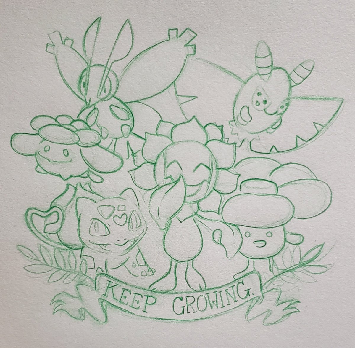 pumpkin_gutts's tweet image. just something to keep busy 🌱

#nintendofanart #grasstype #bugtype #pokemon #pencilsketch