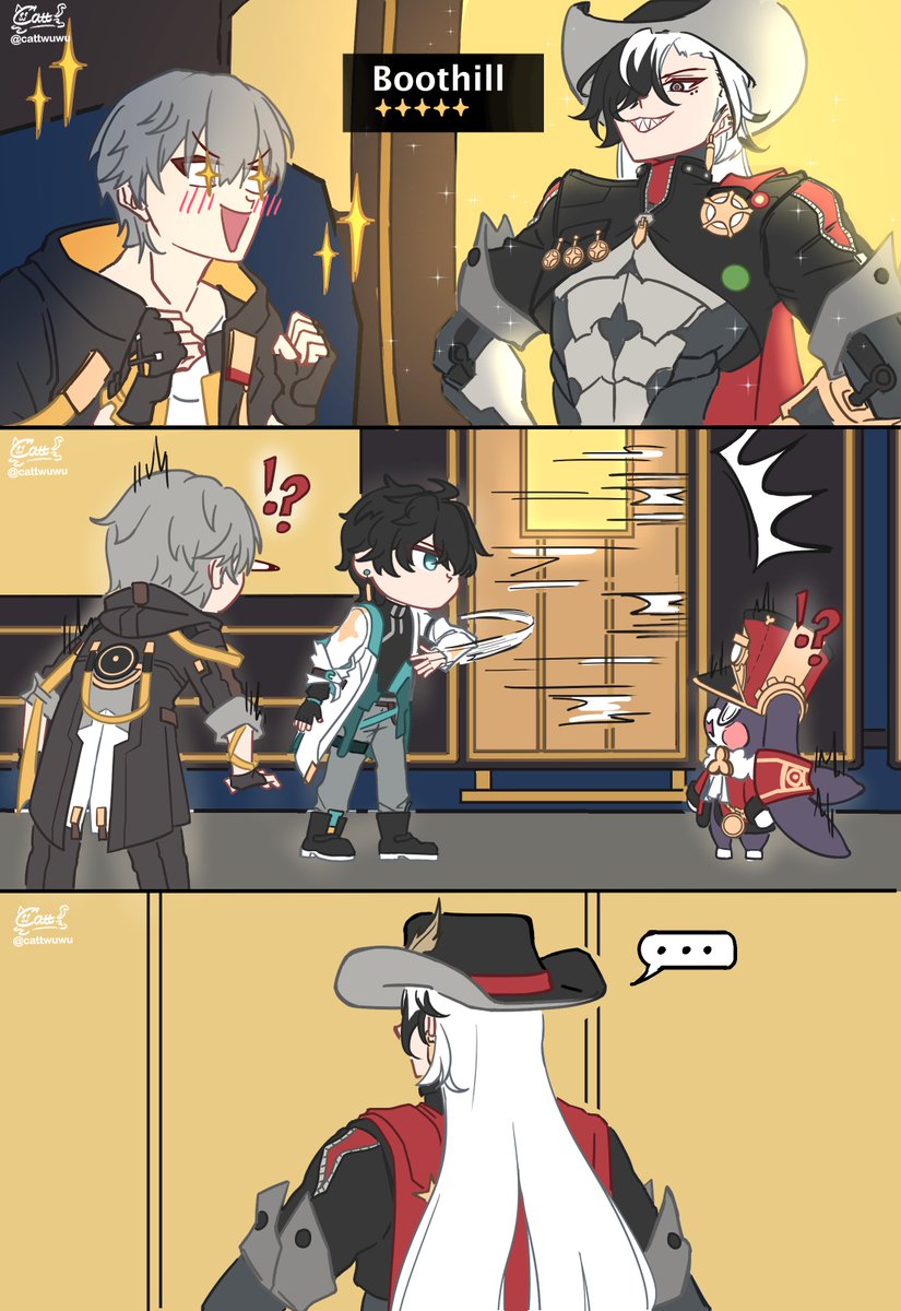 cattwuwu's tweet photo. Rejected!
#HonkaiStaRrail #boothill #danheng #Caelus https://t.co/SVExJOH0u2