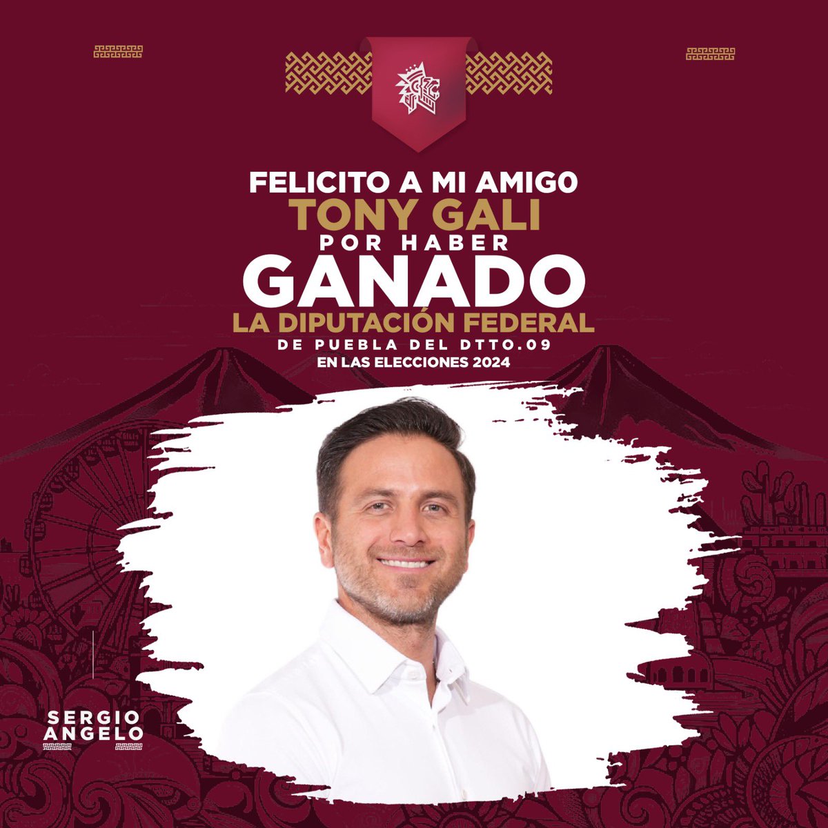 soysergioangelo's tweet image. 🎊 ¡Felicidades, @TonyGaliLopez! Serás un gran diputado con el apoyo y la esperanza del pueblo de #Puebla, la transformación del país tiene un gran aliado.
#MorenaTriunfa #ProgresoParaTodos