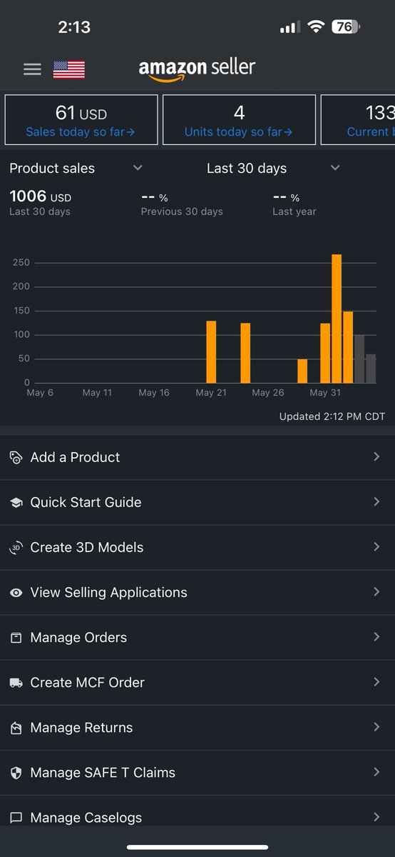 Made my first 1000 in sales. Goal is 7k by the end of June. 👍