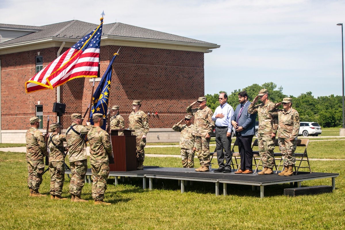GovBraun's tweet photo. It was an honor to address members of the @NationalGuardIN 252nd Support Maintenance Company before they depart for Kuwait. Their work is critical to mission success. Thank you soldiers for your service and sacrifice to our great nation!