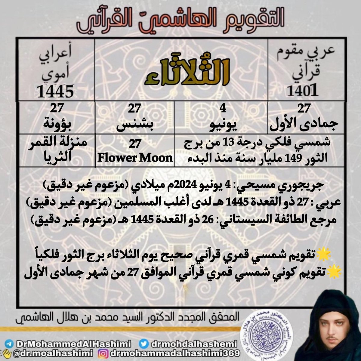 Quran_Calendar's tweet photo. الث��اثاء 27 جمادى الأول 1401 عربي مقوم https://t.co/MyH9YXA2P1