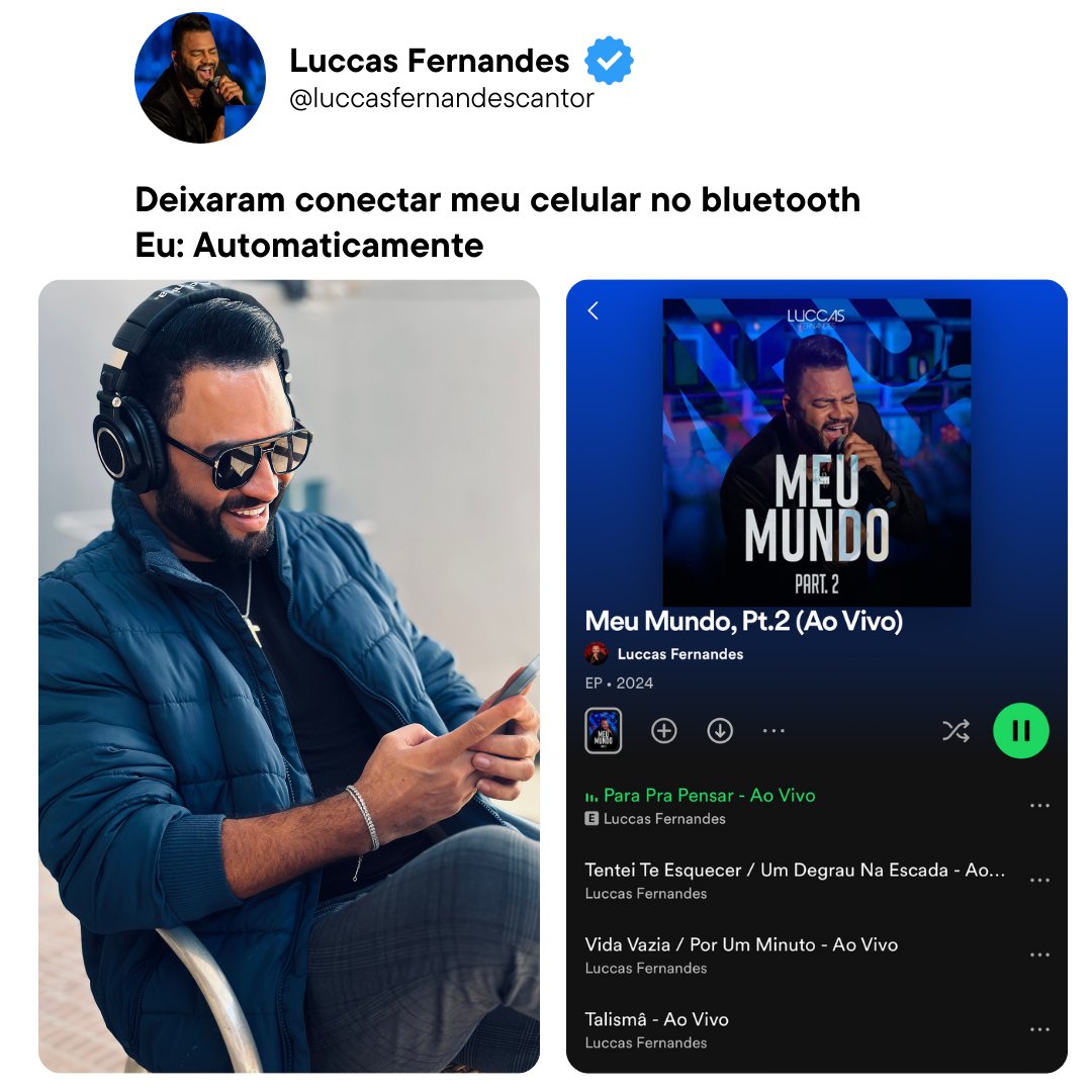 cantorluccas's tweet photo. Me deixou conectar, já prepara que vem MODA pesada aí! 🤪💥

JBL fez tururu, já sabe que vai tocar LUCCAS FERNANDES 🔈🎙️

Preparem-se para uma playlist de primeira 😎🎶 https://t.co/bFKz8d7Ssh